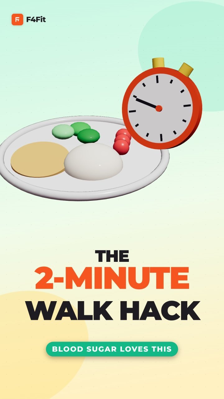 The 2-minute walk hack your blood sugar will love 🚶‍♂️ After you eat, blood sugar usually 