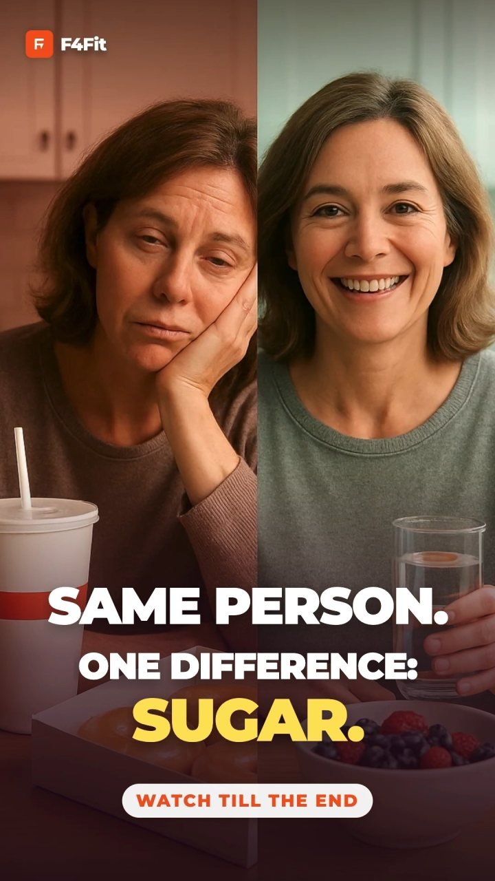 Same person. Same age. The only difference? Sugar. 🍭 What added sugar does to your liver, 